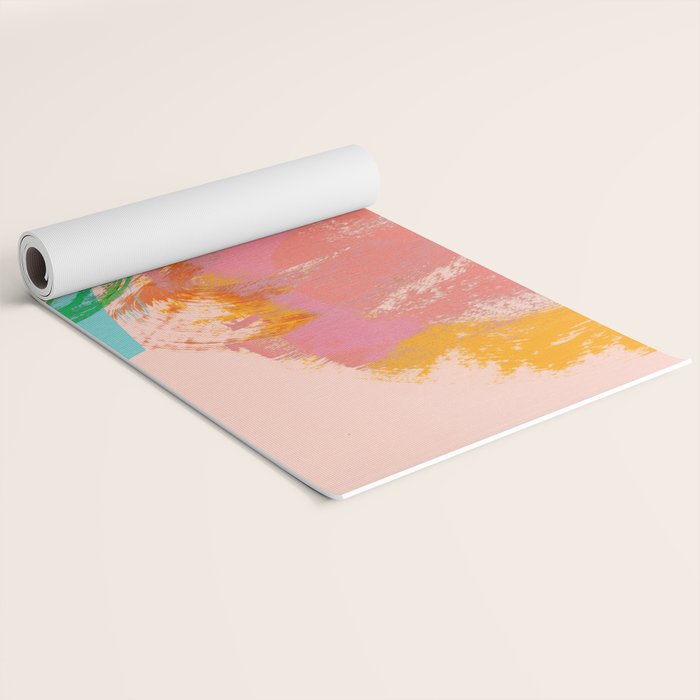 brush strokes abstract art Yoga Mat Gallery Image 2