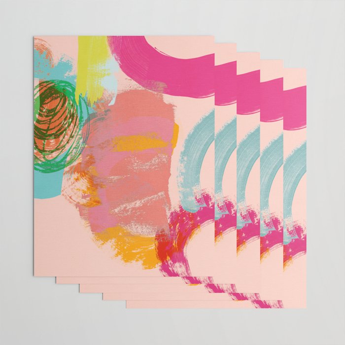 brush strokes abstract art Wrapping Paper Gallery Image 3