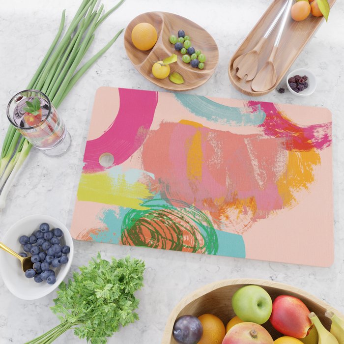 brush strokes abstract art Cutting Board Gallery Image 2