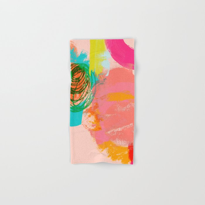 brush strokes abstract art Bath Towel Gallery Image 1