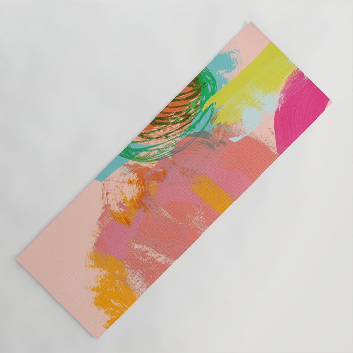 brush strokes abstract art Yoga Mat Gallery Image 1