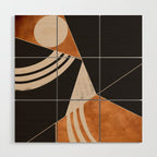 Abstract Minimal Shapes 130 Wood Wall Art Gallery Image 1