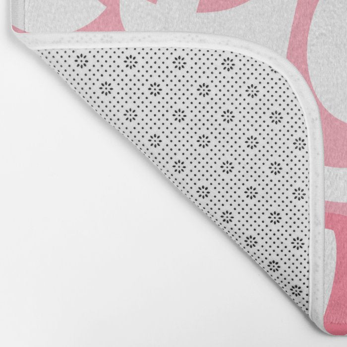 Retro Christmas Pun 'Ho Ho Hope' #positivevibes #Pink Bath Mat Gallery Image 2