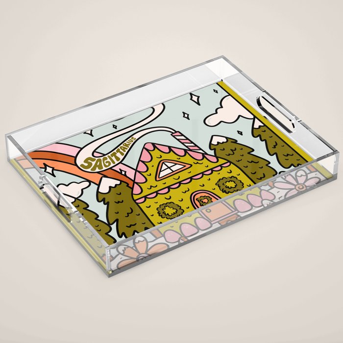 Sagittarius Gingerbread House Acrylic Tray Gallery Image 1