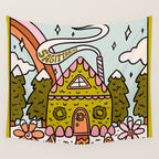 Sagittarius Gingerbread House Wall Tapestry Gallery Image 4