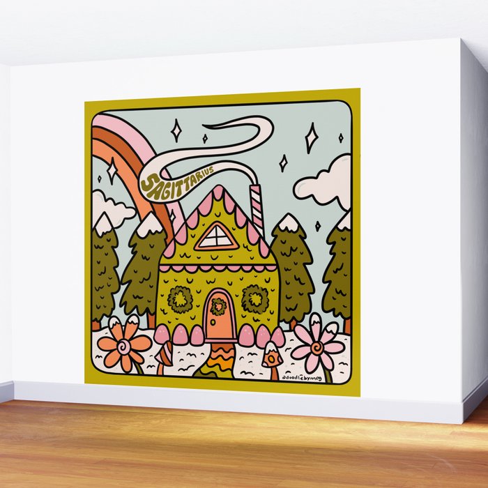 Sagittarius Gingerbread House Wall Mural Gallery Image 2