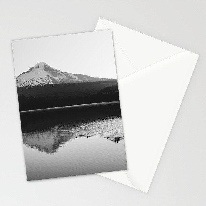 Wild Mountain Sunrise - Black and White Nature Photography Stationery Card Gallery Image 2