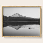 Wild Mountain Sunrise - Black and White Nature Photography Serving Tray Gallery Image 1