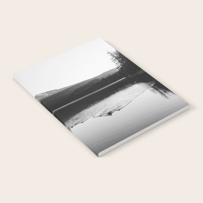 Wild Mountain Sunrise - Black and White Nature Photography Notebook Gallery Image 1