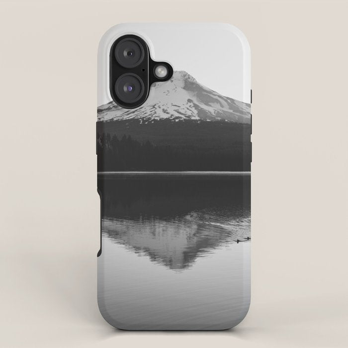 Wild Mountain Sunrise - Black and White Nature Photography iPhone Case Gallery Image 1