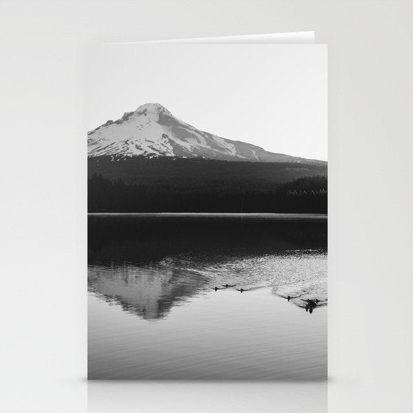 Wild Mountain Sunrise - Black and White Nature Photography Stationery Card Gallery Image 2