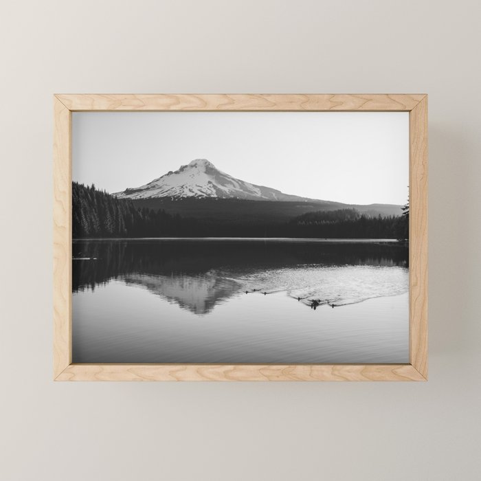 Wild Mountain Sunrise - Black and White Nature Photography Mini Art Print Gallery Image 1