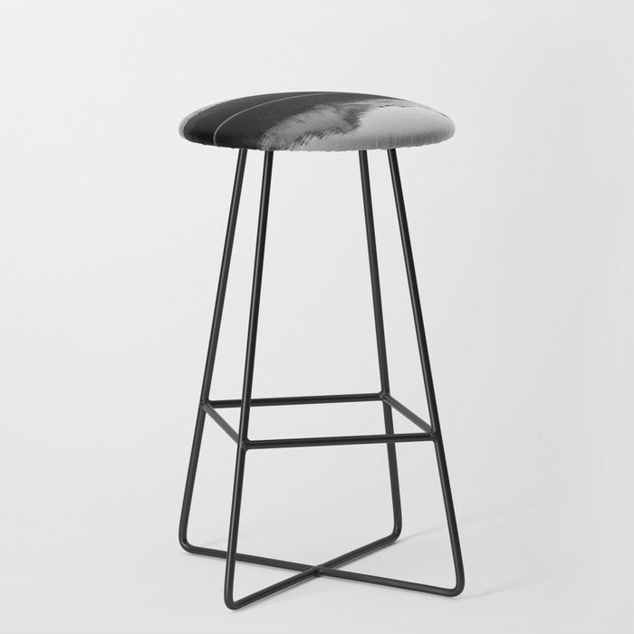 Wild Mountain Sunrise - Black and White Nature Photography Stool Gallery Image 1