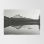 Wild Mountain Sunrise - Black and White Nature Photography Rug Gallery Image 2