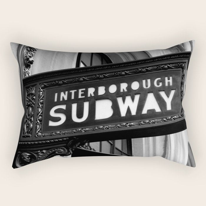 Interborough Subway Rectangular Pillow Gallery Image 1