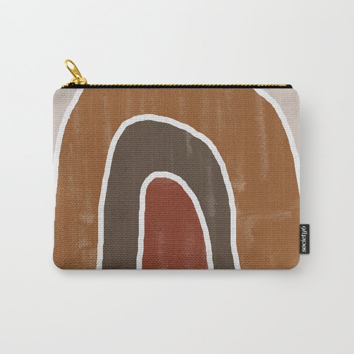 Abstract Rainbow, Burnt Orange Carry All Pouch Gallery Image 1