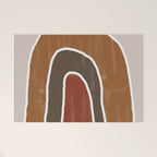 Abstract Rainbow, Burnt Orange Welcome Mat Gallery Image 1