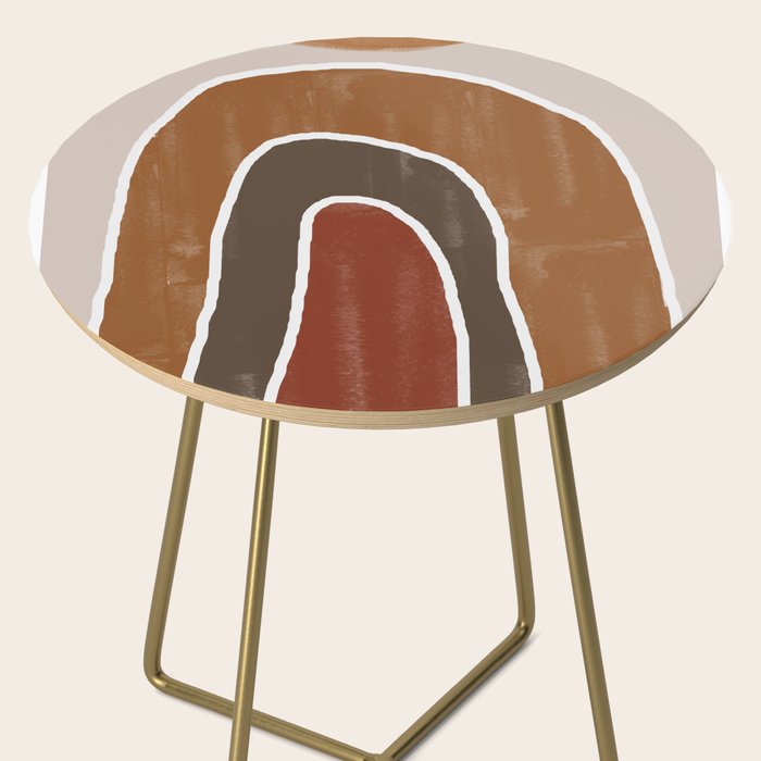 Abstract Rainbow, Burnt Orange Side Table Gallery Image 2