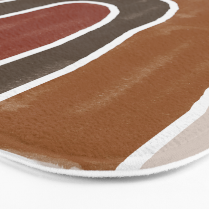 Abstract Rainbow, Burnt Orange Bath Mat Gallery Image 3