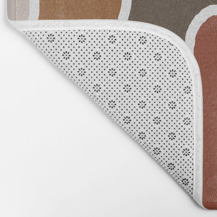 Abstract Rainbow, Burnt Orange Bath Mat Gallery Image 2