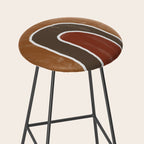 Abstract Rainbow, Burnt Orange Stool Gallery Image 2