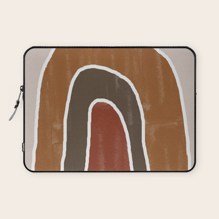 Abstract Rainbow, Burnt Orange Laptop Sleeve Gallery Image 1