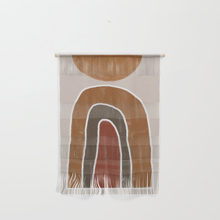 Abstract Rainbow, Burnt Orange Wall Hanging Gallery Image 1