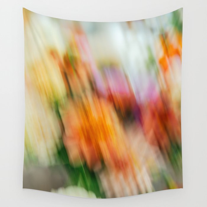 Moving Flowers | Abstract Floral Photography Wall Tapestry Gallery Image 4