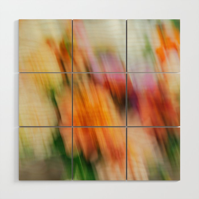Moving Flowers | Abstract Floral Photography Wood Wall Art Gallery Image 1