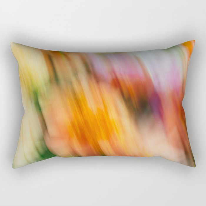 Moving Flowers | Abstract Floral Photography Rectangular Pillow Gallery Image 2