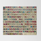 Vintage Naval Flags of The World Illustration Throw Blanket Gallery Image 2