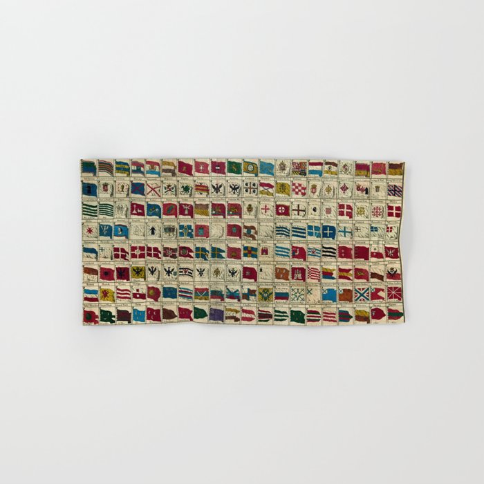 Vintage Naval Flags of The World Illustration Bath Towel Gallery Image 1