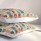 Vintage Naval Flags of The World Illustration Pillow Sham Gallery Image 3