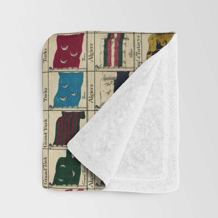 Vintage Naval Flags of The World Illustration Throw Blanket Gallery Image 3