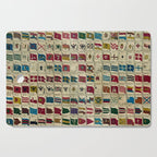 Vintage Naval Flags of The World Illustration Cutting Board Gallery Image 1