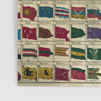 Vintage Naval Flags of The World Illustration Poster Gallery Image 3
