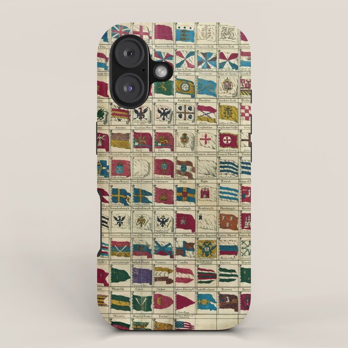 Vintage Naval Flags of The World Illustration iPhone Case Gallery Image 1