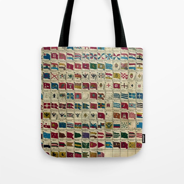 Vintage Naval Flags of The World Illustration Tote Bag Gallery Image 1