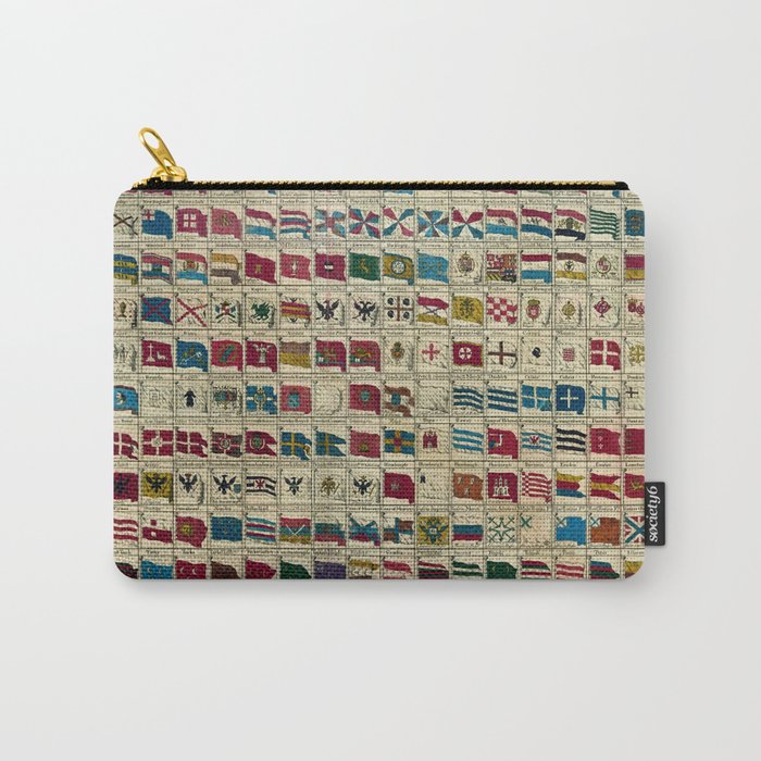 Vintage Naval Flags of The World Illustration Carry All Pouch Gallery Image 1