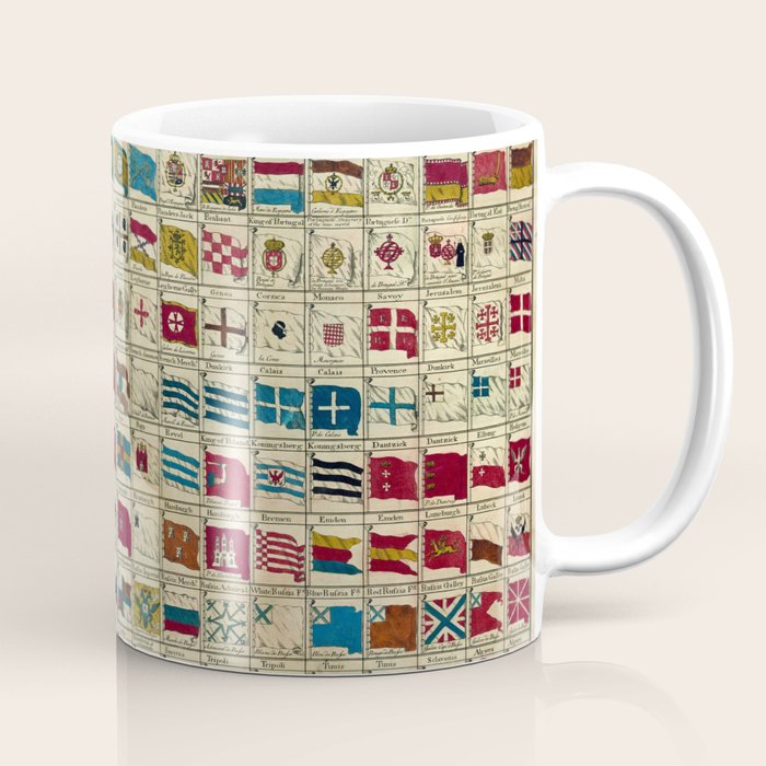 Vintage Naval Flags of The World Illustration Coffee Mug Gallery Image 1