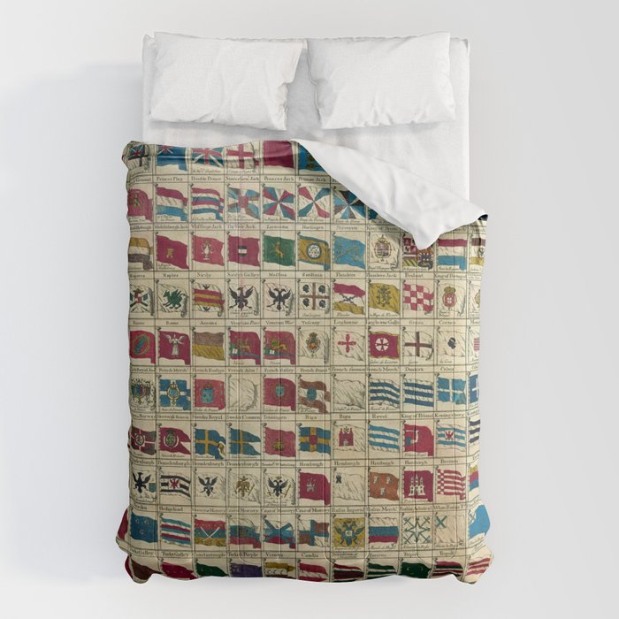 Vintage Naval Flags of The World Illustration Comforter Gallery Image 6