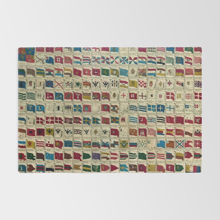 Vintage Naval Flags of The World Illustration Rug Gallery Image 2