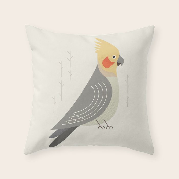 Cockatiel, Bird of Australia Throw Pillow Gallery Image 6
