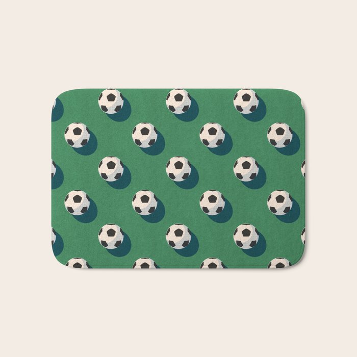 BALLS Football - pattern Bath Mat Gallery Image 1