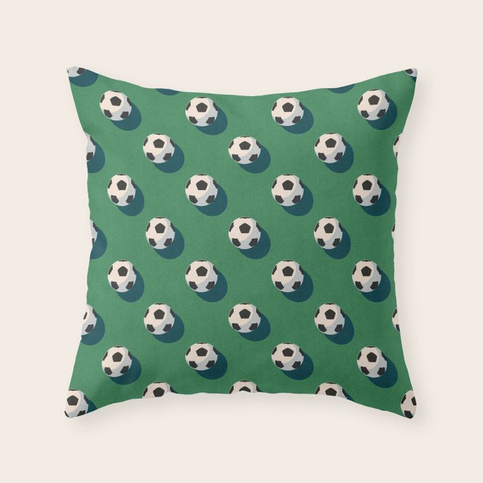 BALLS Football - pattern Throw Pillow Gallery Image 6