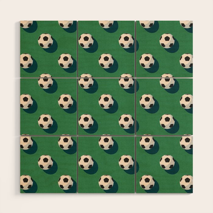 BALLS Football - pattern Wood Wall Art Gallery Image 1