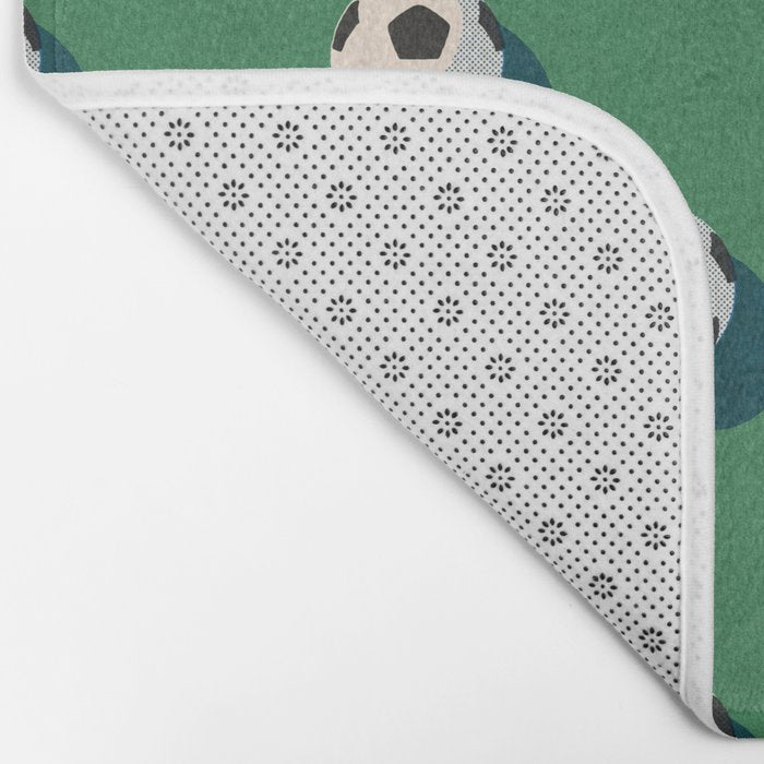 BALLS Football - pattern Bath Mat Gallery Image 2