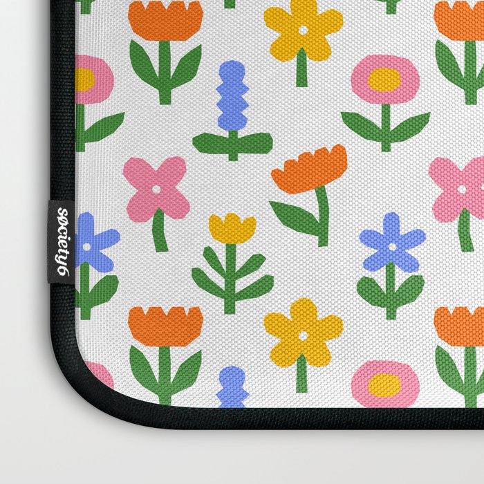 Colorful spring flower art pattern Laptop Sleeve Gallery Image 3