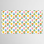 Colorful spring flower art pattern Tablecloth Gallery Image 2