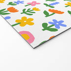 Colorful spring flower art pattern Welcome Mat Gallery Image 2